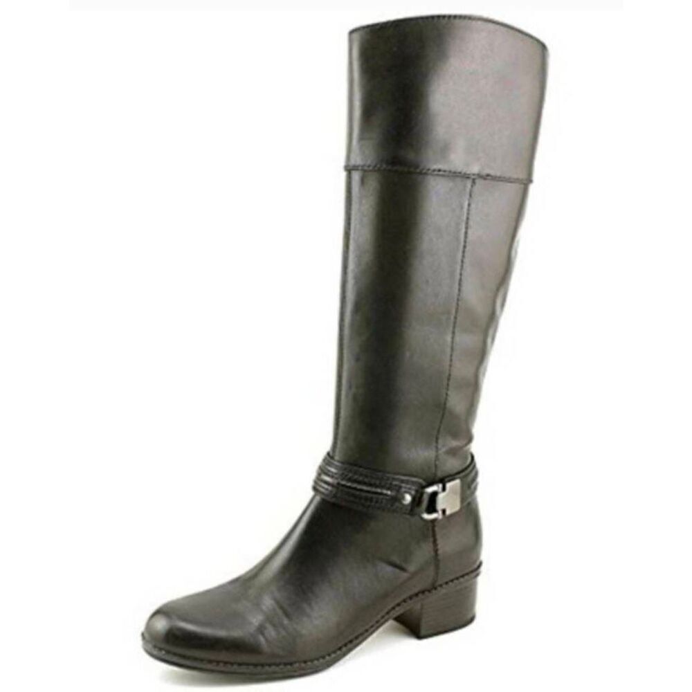 BANDOLINO Carlita Black Leather Riding Boot Size 8.5M